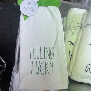 Rae Dunn "Feeling Lucky" Kitchen Towels